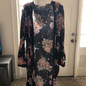 Long floral kimono